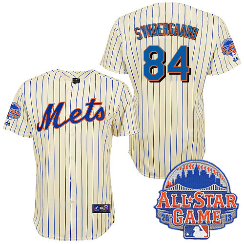 Noah Syndergaard #84 MLB Jersey-New York Mets Men's Authentic All Star White Baseball Jersey